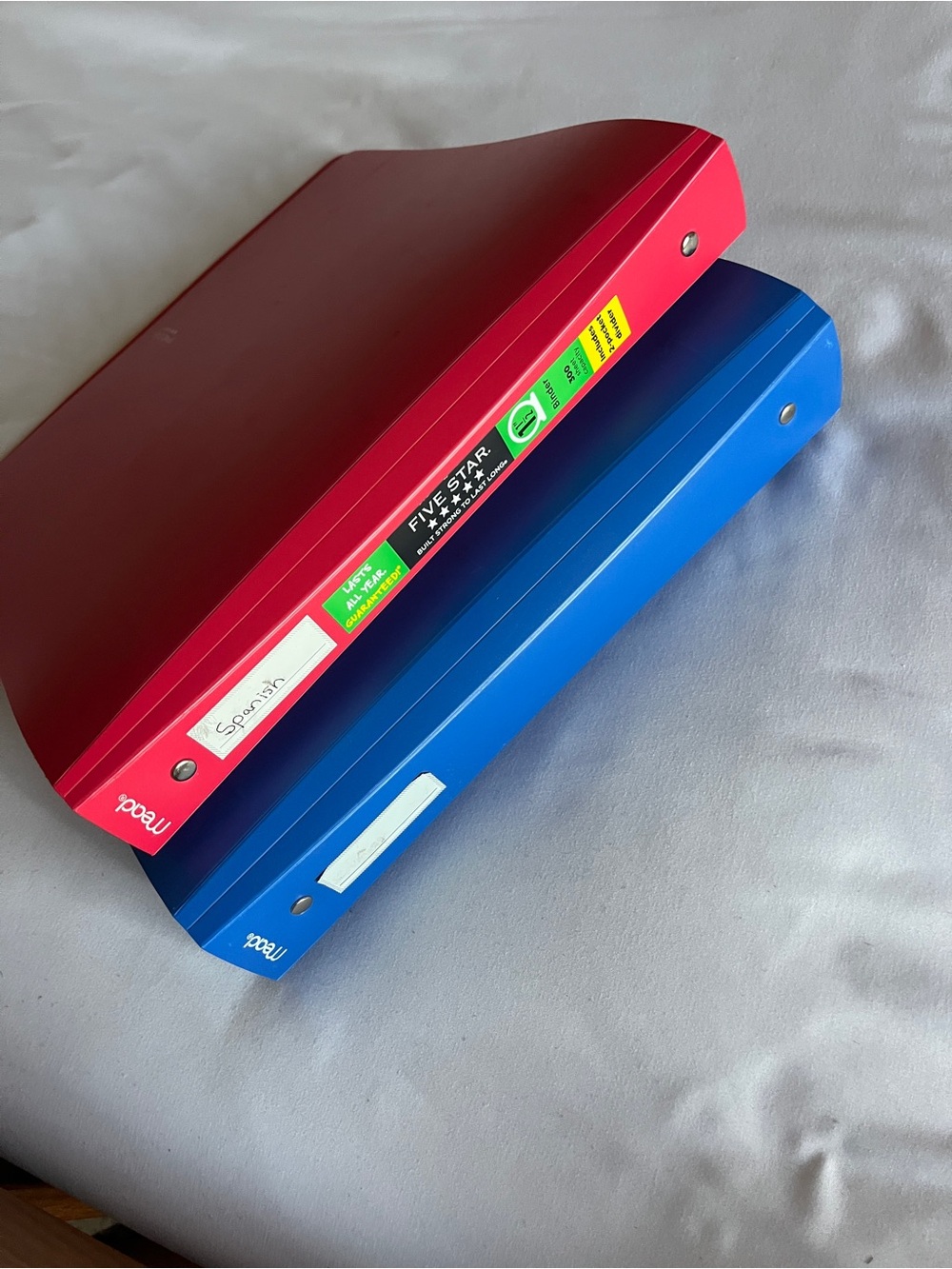 Mead Five Star 1.5" & 2" 3-Ring Binders Blue Red 300 Sheet Capacity Lot